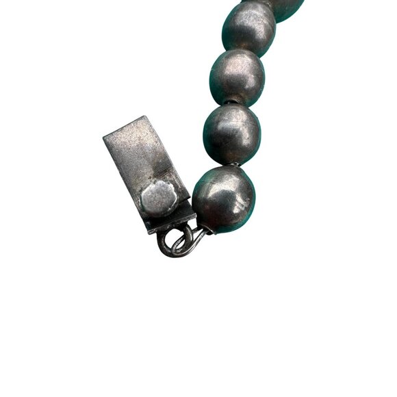 VTG Taxco Sterling Silver Chunky bench Bead Ball Bracelet Box Clasp Mexico 31g - Picture 5 of 16